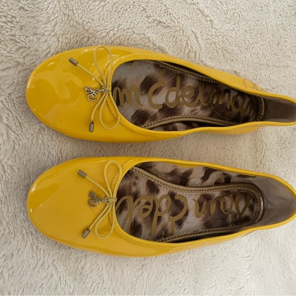{ Sam Edelman Flats } Women's Yellow Ballet Flats - Picture 6 of 9